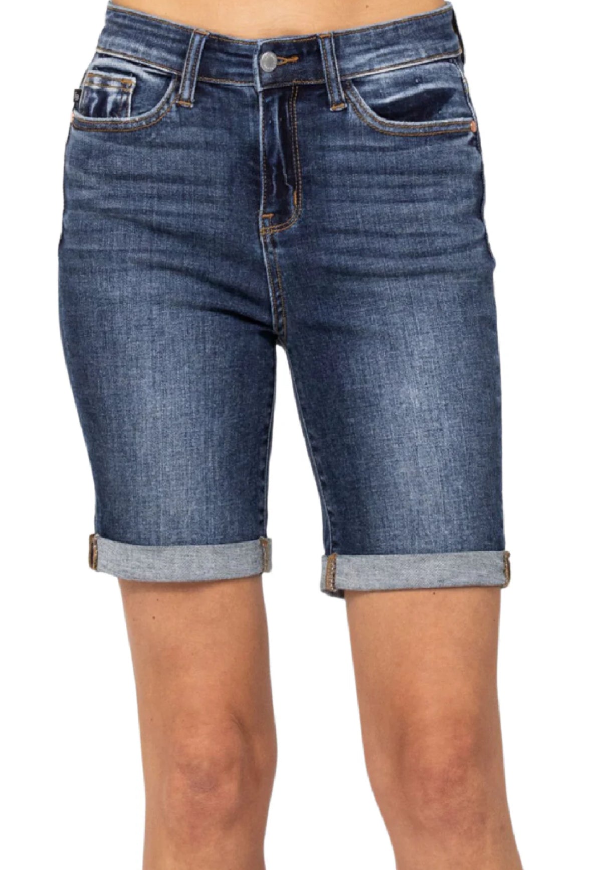 Judy Blue dark Wash Bermuda shorts