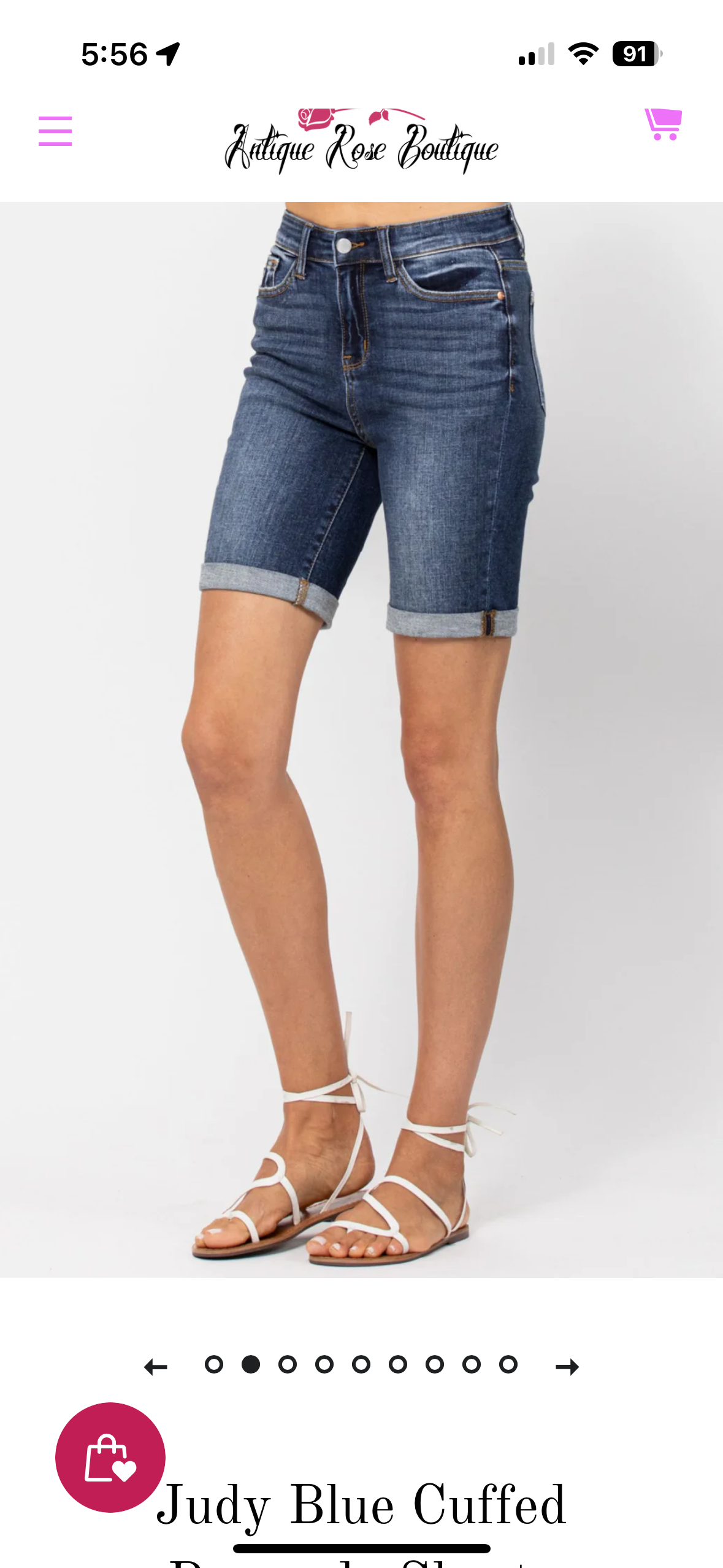 Judy Blue dark Wash Bermuda shorts