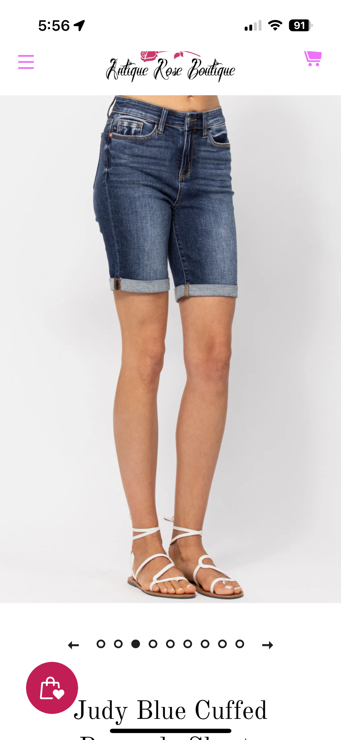 Judy Blue dark Wash Bermuda shorts