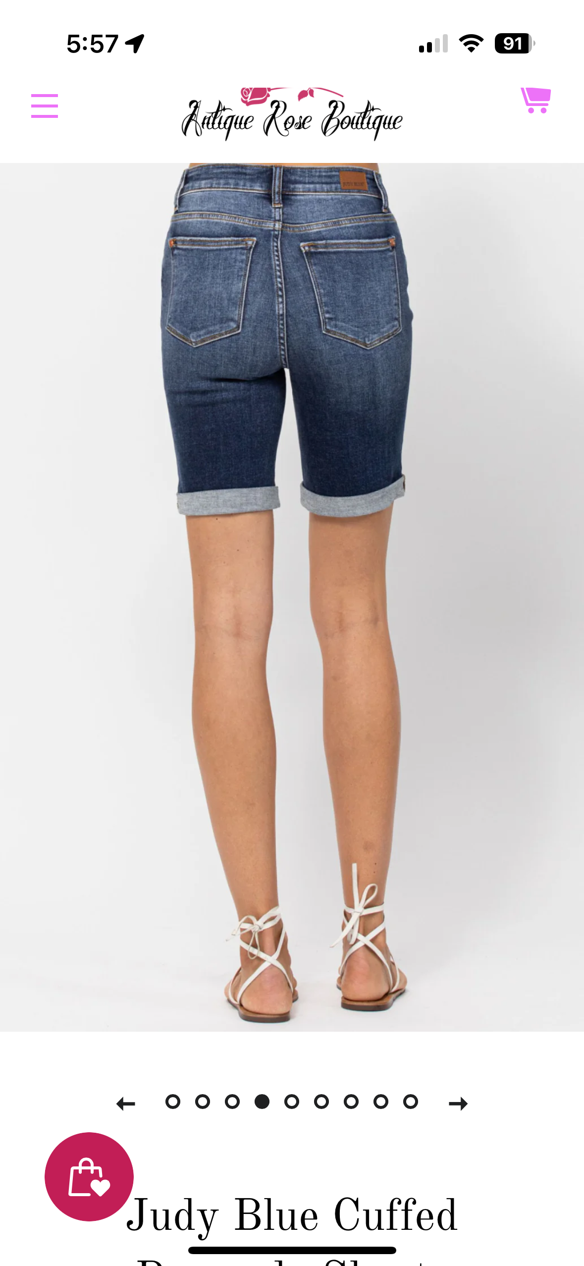 Judy Blue dark Wash Bermuda shorts