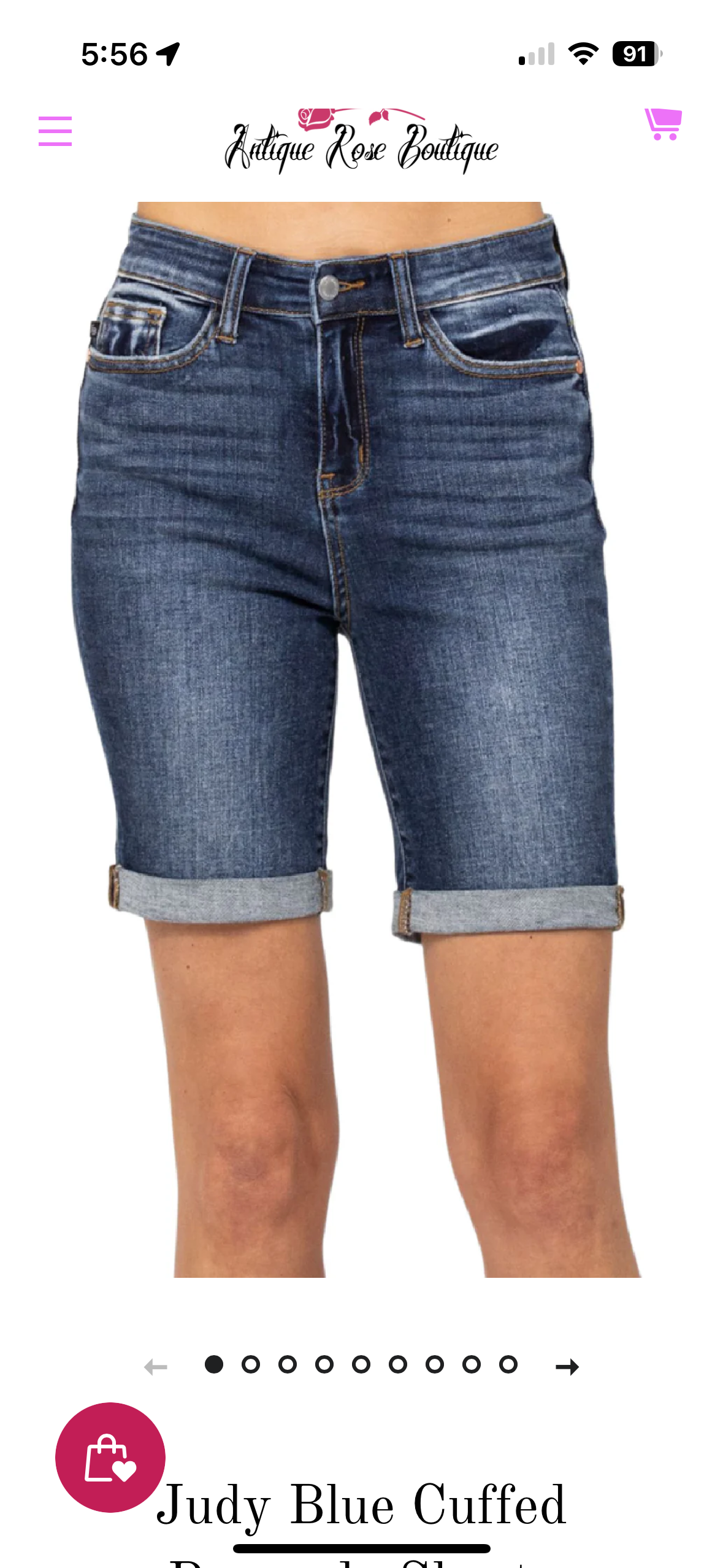 Judy Blue dark Wash Bermuda shorts