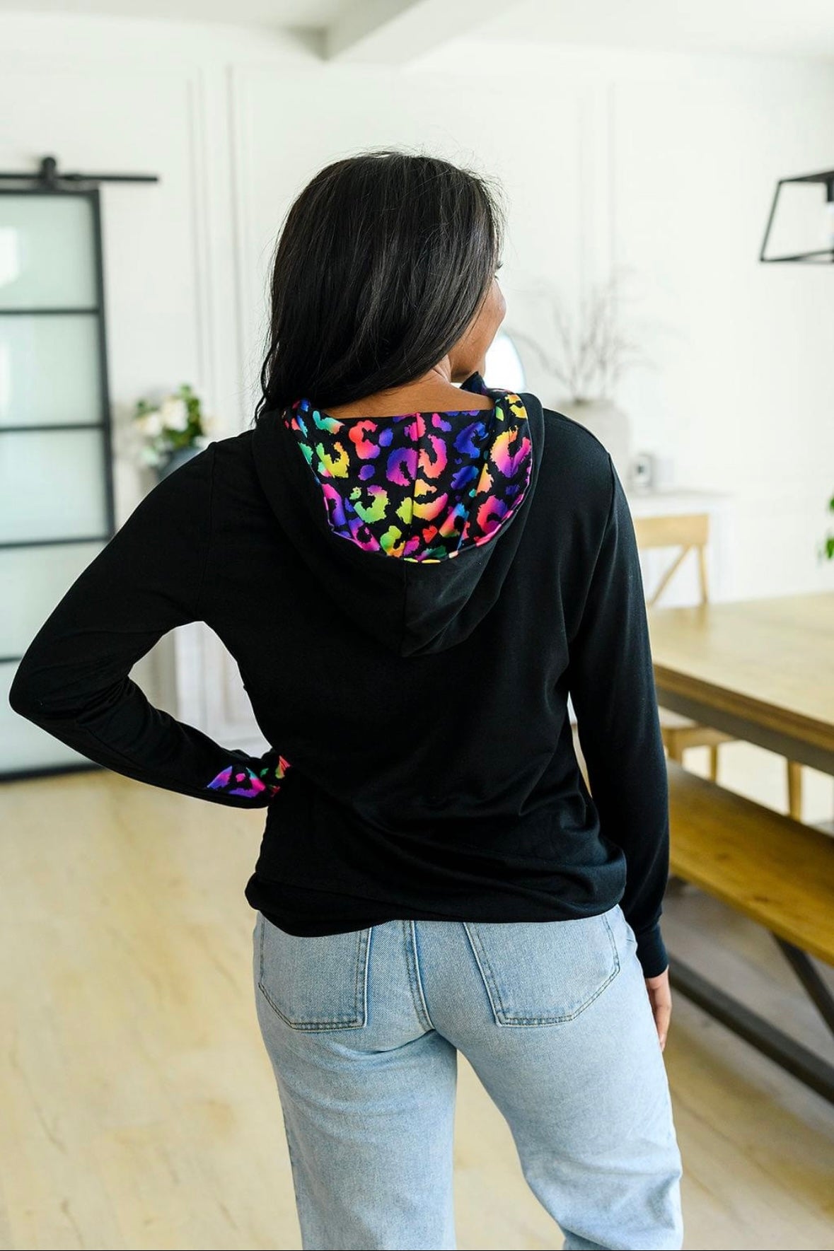 Shirley & Stone Audre Hoodie Neon Leopard Print