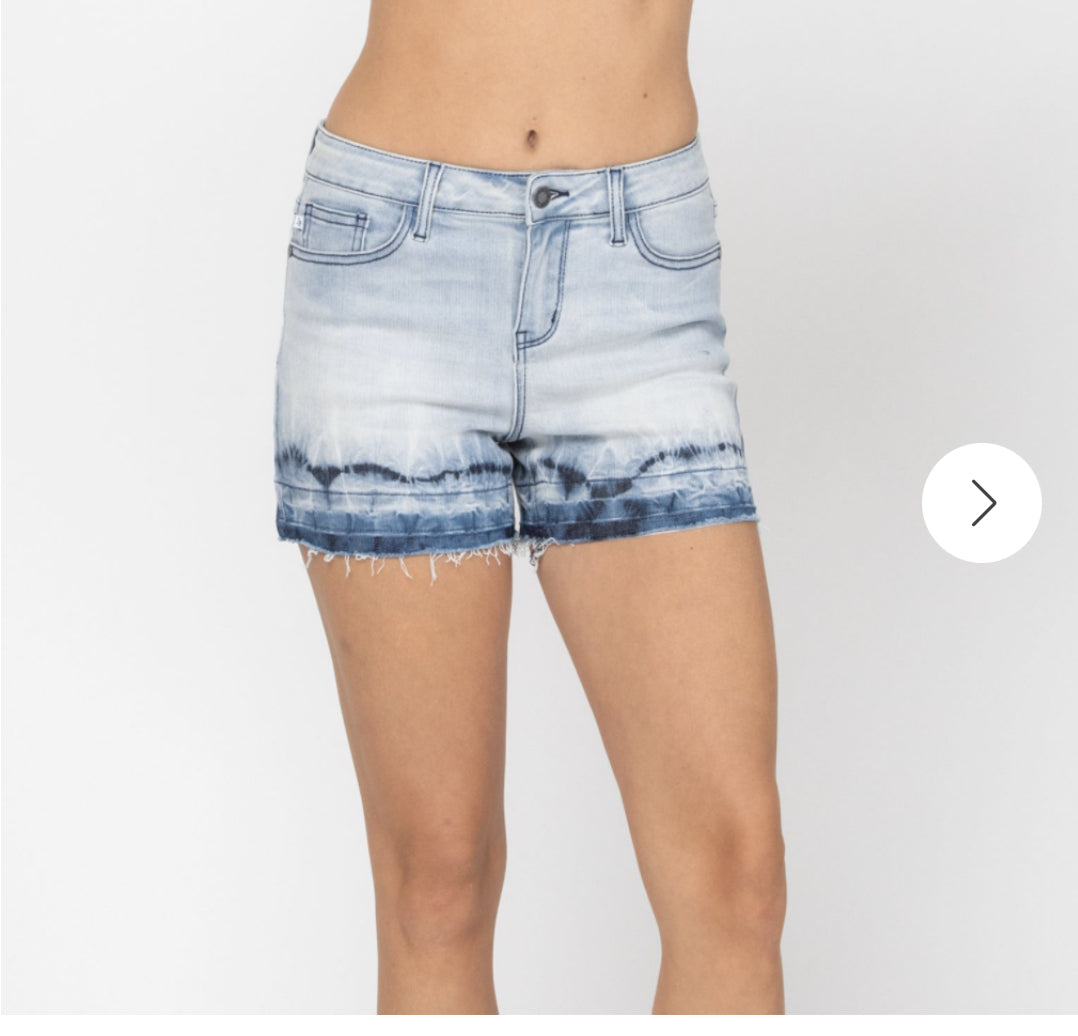 Judy Blue tie dye denim jean shorts